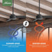 Contemporary 52 Inch Matte Black Ceiling Fan