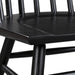 Talia Windsor Dining Chair, 35” High, Solid Ash Wood, Black Finish, Modern Farmhouse Kitchen & Dining Room Chair