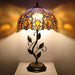 Tiffany Style Purple Jewelry Baroque Stained Glass Table Lamp 19 Inch