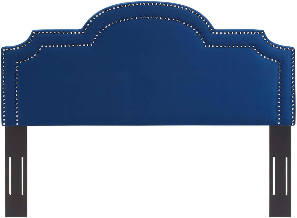 Belinda Modern Performance Velvet King/California King Headboard in Navy