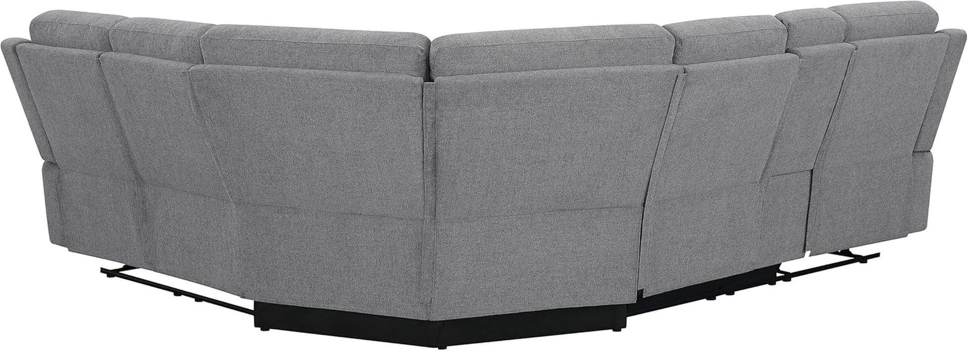 David 3-Piece Motion Sectional Sofa in Smoke