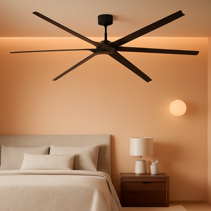 Black 120 Inch Reinforced Multipurpose Ceiling Fan