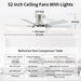 52 Inch Brushed Nickel Ceiling Fans with Lights and Remote,Flush Mount Low Profile 6 Blades Ceiling Fan with 10 Inch Lighting Fixture,Quiet Reversible DC Motor for Living Room,Bedroom and Patio