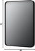 Matte Black Industrial Framed Bathroom Mirror 22x30