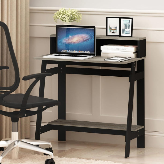 Simplistic a Frame Computer Desk, Black/French Oak Grey