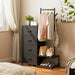 Small Black 3 In 1 UltraCompact DresserWithRacksAndShelves