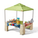 All-Around Playtime Patio with Canopy with 16 Play Accessories Playhouse Kids Outdoor Toys