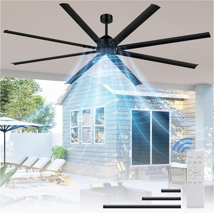 Large Commercial Industrial Ceiling Fan With Remote