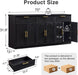 70" Modern Buffet Cabinet with 6 Doors & 3 Drawers Storage, Black