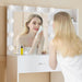 White Vanity Desk With Dimmable Hollywood Lighting