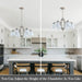 Brushed Nickel 6Light Farmhouse Chandelier Milk Glass