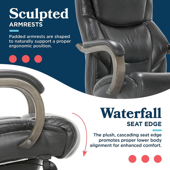 La-Z-Boy Big and Tall Executive Office Chair Lumbar Support, Leather Chair