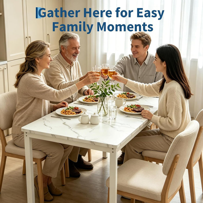 71" Long Large Dining Table, Industrial Kitchen Table for 6-8 People