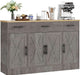 53.4" Buffet Cabinet, Kitchen Storage Sideboard, Gray