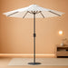 11' Patio Umbrellas Outdoor Table Market Umbrella W/Crank, 8 Sturdy Ribs, UV Protection Windproof for Garden, Deck, Backyard, Pool(Cream White)