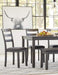 Bridson Modern 6 Piece Dining Set, Includes Dining Table, 4 Chairs & Bench, Gray