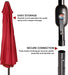 9' Outdoor Patio Umbrella, Outdoor Table Umbrella, Yard Umbrella, Market Umbrella with 8 Sturdy Ribs, Push Button Tilt and Crank
