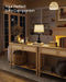 Console Sofa Table, Narrow Entryway Table, 2 Drawers, Open Storage Shelf, Rounded Corners, for Living Room, Boho Style, Oak Beige ULNT016YC01S