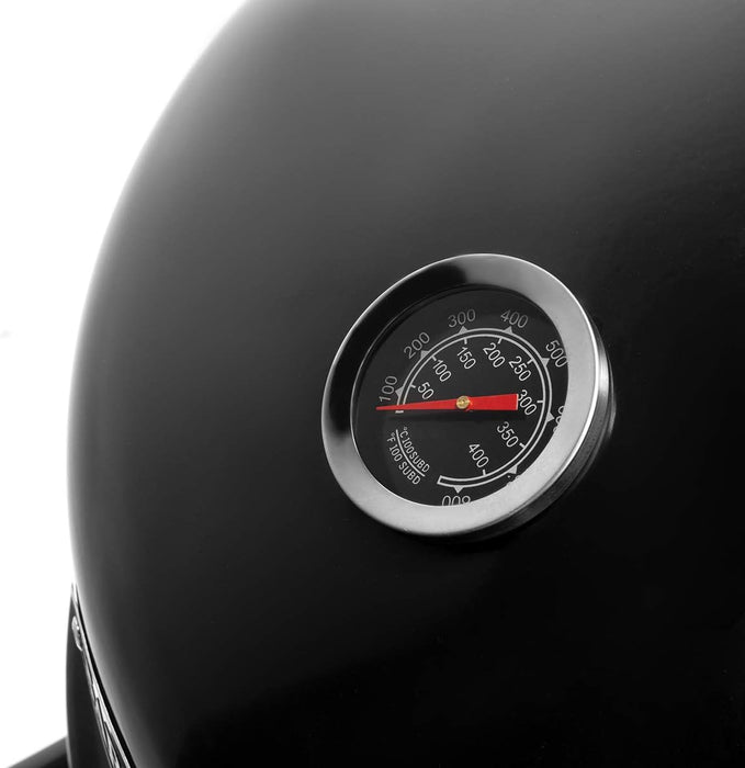 Vertical 18" Charcoal Smoker with Temperature Gauge BBQ Smoker Grill for Outdoor Cooking Grilling