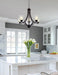 24 Inch Chandelier Featuring Frosted Alabaster Glass
