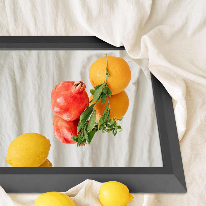 Black Bathroom Mirror, 36X36 Inch Thick Metal Framed Wall Mirrors for over Sink, Bedroom, Living Room, Entryway, Rectangle Wall-Mounted Mirrors(Horizontal/Vertical).