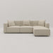 Luxury Modular Sectional Living Room Sofa Set, Modern Minimalist Style Couch with Ottoman and Chaise, L-Shape, Cream