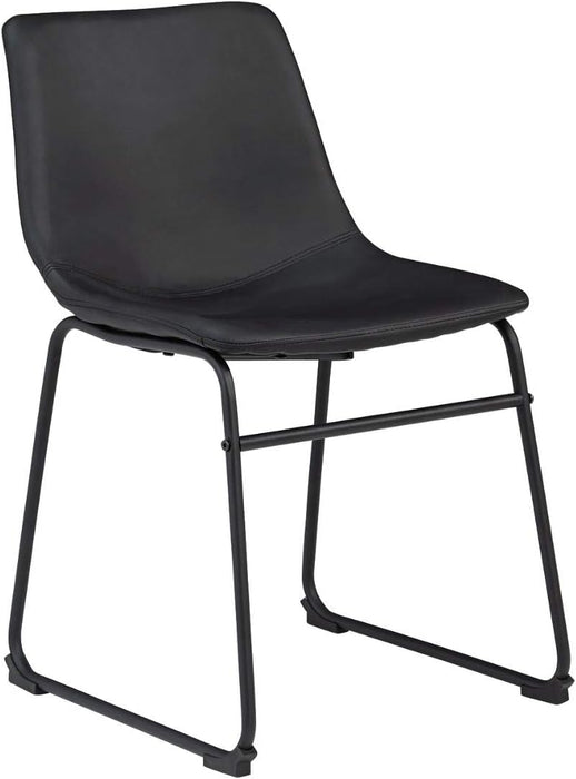 Centiar Mid Century Dining Room Bucket Chair, 2 Count, Black