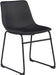 Centiar Mid Century Dining Room Bucket Chair, 2 Count, Black