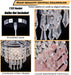 Mini Crystal Chandelier Fixture, Flush Mount Ceiling Light Crystal Pendant Light