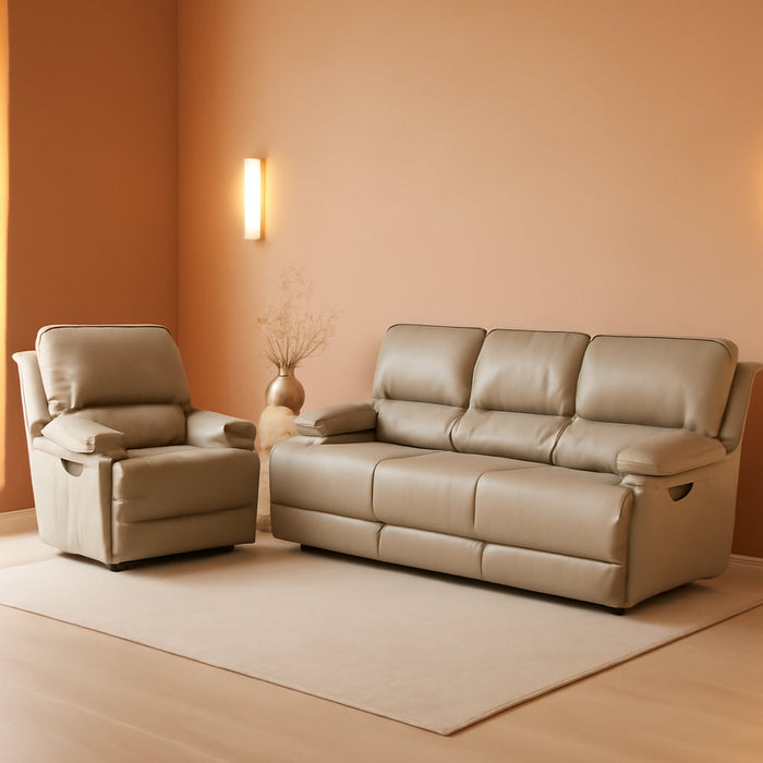 Whitman - Verona Linen - Powered by Freemotion Power Reclining Sofa and Recliner