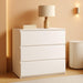White Contemporary Engineered Wood 3 Drawer Dresser
