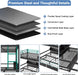 Queen Over Queen Metal Bunk Bed USBChargingPortsAndLED