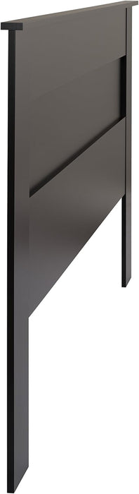 Stylish Flat Wood Panel Headboard for King Size Beds, Simplistic Wooden King Headboard 2.25" D X 81" W X 48" H, Black, BHFK-1301-1