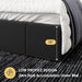 Full Size Dutch Velvet Upholstered Platform Bed Frame, Black
