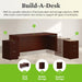 MOD Executive Desk 72-Inch Large Computer Desk Shell, Thick Wooden Laminate, Modern Table with Cord Management, 72" W X 30" D X 29" H, Traditional Mahogany