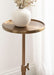 Engles Traditional Adjustable-Height Pedestal Drink Table, 10 X 10 X 30, Polished Brass, Vintage round Living Room Pedestal Table for Indoor Plant Stand with Protective Tabletop Lip