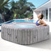 73" Inflatable Hot Tub, 4-6 Person Portable Spa，With Bubble Jets, Insulated Cover, Digital Control Panel, up to 104°F, Hottub