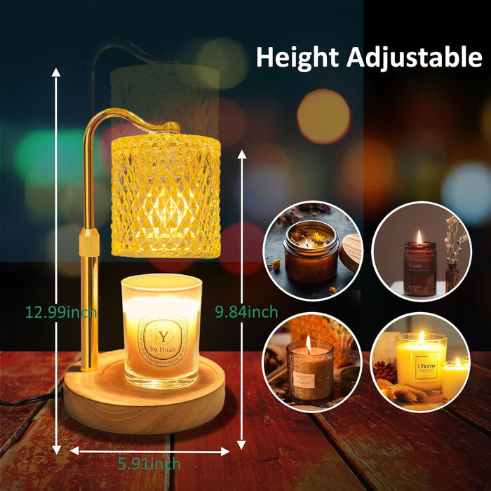 Candle Warmer Lamp with Timer Dimmer Adjustable Height, Birthday Gifts for Women, Candle Warmer for Jar Candles House Warming Gifts New Home Decor