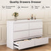 White Modern Six Drawer Dresser For BedroomStorage