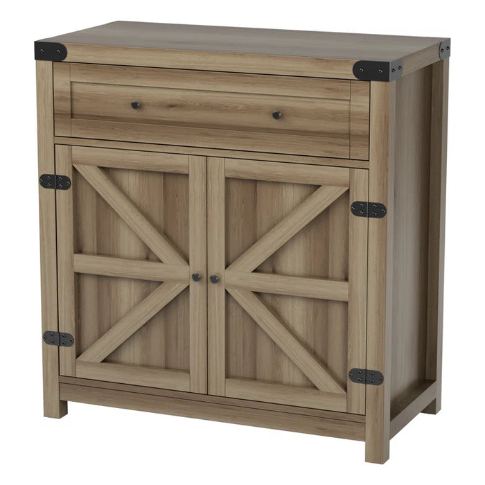 33" Tall 2 - Door Accent Cabinet with 1 Drawer