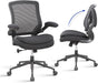 Ergonomic Office Chair with Double Seat Cushion – Mesh Desk Chair without Arms for Space Saving, Adjustable Swivel Computer Task Chair with Rocking Mode & Lumbar Support (Regular Height)