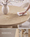 47-Inch round Dining Table for 4-6 People, Pedestal Kitchen Table