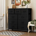 9 Drawer Black Dresser With Integrated Organization