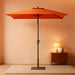 6.6 X 10 Ft Rectangular Patio Umbrella, Outdoor Market Table Umbrella with Push Button Tilt and Crank, Double-Tier Vent, 6 Ribs, Rectangle Patio Umbrella for Backyard, Deck, Pool, Fits 4–6 Chairs and Tables (Orange)