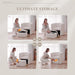 Cream PlushSherpa Barrel Armchair With Storage Ottoman