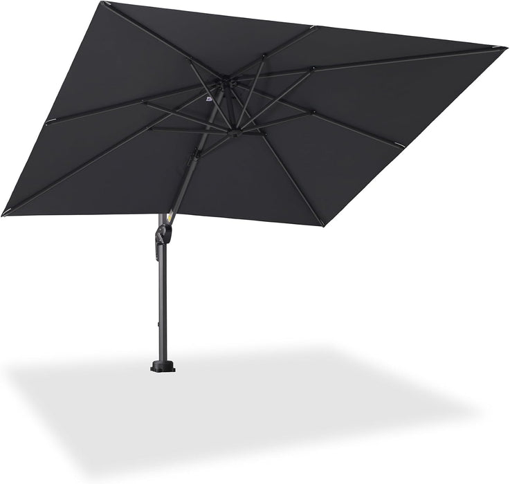 Poolside Shade Umbrella 8' X 8' Low Seating Areas Grey | Perfect Poolside Shade, Raise & Lower Canopy, Adjustable Tilt, Poolside Design, Lower Shade Coverage for More Cooling Comfort