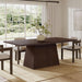 Coadz 82 Inch Wooden Dining Table, Modern Rectangular Kitchen Dinner Table for 6-8 People, Pedestal Wooden Dining Furniture for Kitchen Office Conference Room, Espresso Brown