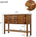Brown Rustic Wood Sideboard 46Inch Storage Cabinet
