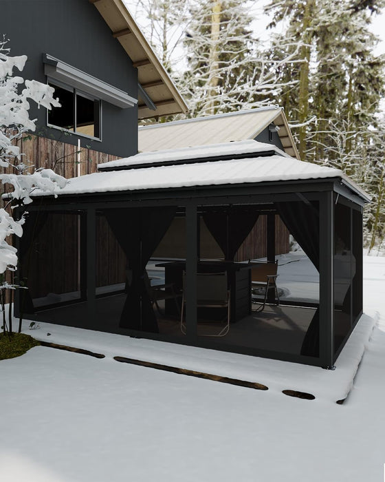 Twelve By Twenty Hardtop Gazebo Weatherproof Roofing