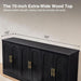 70" Modern Buffet Cabinet with 6 Doors Storage (Black)